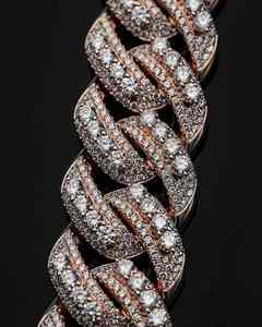 Pulsera de eslabones cubanos de diamantes de moissanita de Plata de Ley 925, joyería de patrón cruzado de estilo Hip Hop de lujo, regalo perfecto - Product Image 3