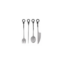 Ensemble de couverts modernes en acier inoxydable avec motif logo, finition miroir, qualité 100 % naturelle, accessoire de cuisine domestique