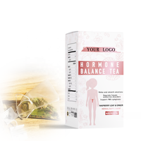 Thé aux herbes pour l'équilibre hormonal de la fertilité féminine, marque privée, mélange personnalisé de feuilles de framboisier rouge, thé aux herbes pour l'utérus