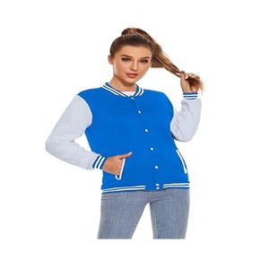 Nueva chaqueta de béisbol universitaria de fábrica al por mayor con diseño de bordado de logotipo personalizado de alta calidad para mujer - Product Image 2
