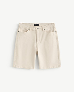 <b>Men's</b> Mid Waist Solid Denim <b>Shorts</b> Straight Fit Summer Casual Breathable Simple Straight-Leg Design by Routine Vietnam - Product Image 5