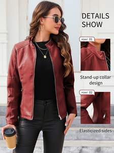 Vestes d'hiver en cuir véritable de peau de mouton pour femmes |   Veste en cuir pour femme, dernière tendance, disponible en grande quantité, personnalisable - Product Image 3