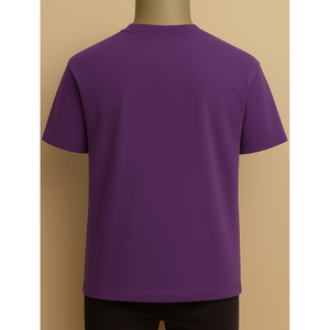 Venta caliente de los hombres 100% camisetas de algodón personalizado Boxy Fit peso pesado Chenille parches patrón sólido 210GSM marca camisetas OEM - Product Image 3