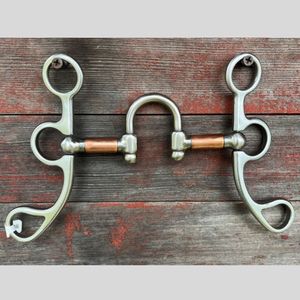Venta al por mayor de bocados de equitación de acero inoxidable de alta calidad con etiqueta privada, de vástago largo, articulados, para corrección, estilo Western SKI, de fábrica. - Product Image 2