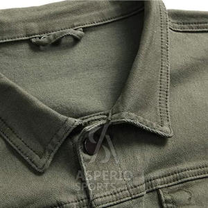 Veste en jean pour hommes, vêtements de mode pour hommes, vestes de rue, tissu en coton, logo personnalisé, veste d'hiver en jean tricoté - Product Image 4