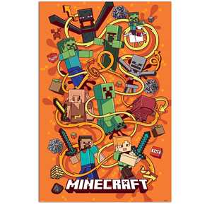Affiche Minecraft Style Moderne : Montage Ludique pour Décoration Murale et Anniversaires - Product Image 3
