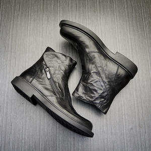 รองเท้าบูทข้อเท้าหนังกลับแบบคลาสสิก พื้นกันลื่น พร้อมแผ่นรองรับแรงกระแทก สำหรับผู้หญิง ใส่ทำงานและเข้าร่วมประชุมธุรกิจ - Product Image 3