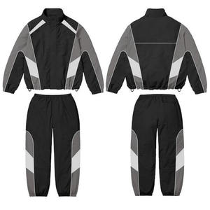 2025 Logo personnalisé Zip up Veste et pantalon Survêtement Ensemble Polyester Nylon Coupe-Vent Sport Survêtement Ensemble pour Hommes - Product Image 4