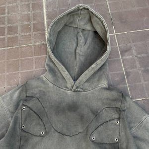 Sudadera con Capucha de Algodón 100% para Hombre, Etiqueta Personalizada de Alta Calidad 2026, Sudadera con Capucha Retro Lavada al Ácido, Sudadera con Capucha Estilo Urbano - Product Image 3