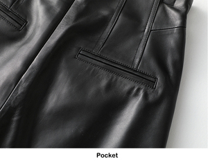 Short en cuir PU personnalisé OEM de couleur unie pour femmes Short personnalisé décontracté taille haute en faux cuir - Product Image 6