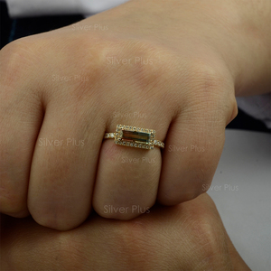 Dernière collection Classique Bague en or 14 carats avec tourmaline pastèque pour femme Anniversaire de mariage - Product Image 5