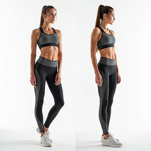 Conjunto de Leggings y Sujetador Deportivo Sin Costuras para Yoga, Personalizado, para Mujer, Otoño Invierno, Tejido Transpirable, Cómodo, con Estampado - Product Image 2