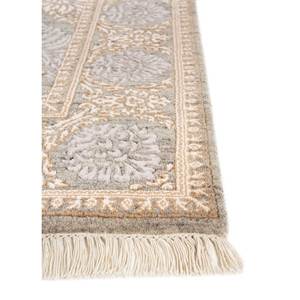 Tapis noué à la main en laine et viscose bleu aurore classique, motif rectangulaire médaillon, pour la maison, salon d'adolescents, couloir Skwv-61 - Product Image 4