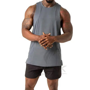 Wholesale Sport Singlet Mens Summer Tank Top Breathable Gym Clothing Muscle Fit Solid Color Premium Cotton Spandex Men - Product Image 6