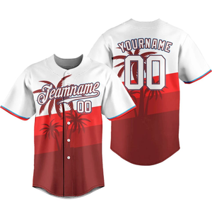Venta al por Mayor de Camisetas de Béisbol con Estampado Digital Personalizado, Dos Botones, 100% Poliéster, Transpirables, de Secado Rápido, con su Propio Logotipo - Product Image 2