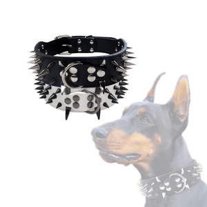 Réglable Grand Large 2 Pouces De Luxe Personnalisé Mode Pointu Clouté En Cuir PU Collier De Chien pour Pitbull Bulldog - Product Image 1