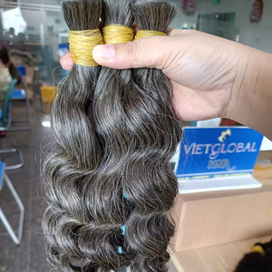 Cheveux bruts couleur grise naturelle cheveux vietnamiens en vrac, cheveux de bonne qualité - Product Image 1