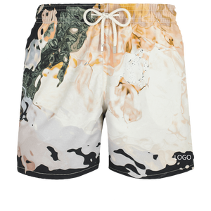 Venta al por mayor de ropa de playa Pantalones cortos de baño Diseño de verano personalizado para hombre Imprimir Logo gráfico Surf Swim Trunks Swim Beach Shorts para hombres - Product Image 1