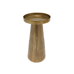 Soporte de pilar de vela de Metal con acabado dorado para el hogar, boda, Navidad, iluminación de mesa, decoración hecha a mano a granel - Product Image 1