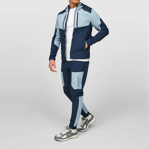 OEM Custom Windbreaker Tracksuit Two Piece Set Zip up <b>Jacket</b> 3M Reflective Sweatsuit Nylon Zipper Sweat <b>Track</b> Suit <b>Men</b> - Product Image 2