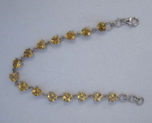 Bracelet en argent sterling 925 avec citrine naturelle Shah Gems pour femme, charme tendance - Product Image 1