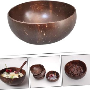 La mejor opción para alimentos: cuenco natural de cáscara de coco rústico seguro, cuenco de coco ecológico saludable de Vietnam - Product Image 3