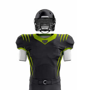 Ensemble d'uniformes de football américain en gros, maillot et pantalon personnalisés pour équipe, manches courtes, impression par sublimation, OEM ODM, vêtements de sport - Product Image 4
