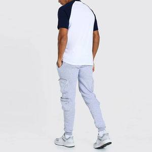 เสื้อยืดแขนแร็กแลนสำหรับผู้ชายมีลายสีพื้นสไตล์ล่าสุดออกแบบได้ตามต้องการ - Product Image 2