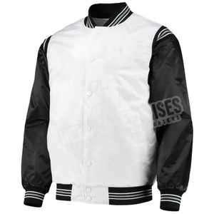 Winter <b>Baseball</b> <b>Bomber</b> <b>Jacket</b> Thin Varsity Design Stand Collar Button Front Letter Print for Streetwear - Product Image 1