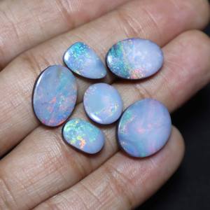 Ópalo Australiano Natural de 28 Quilates, Doble Cabujón, Multifuego, Alta Calidad, de 11x7mm a 16x13mm, Piedra para Joyería - Product Image 3