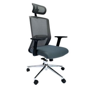 Silla de Oficina Ergonómica Giratoria HOM1009-01 con Respaldo Ajustable, Diseño Minimalista para el Hogar y Dormitorio, Material de Tela PU - Product Image 1
