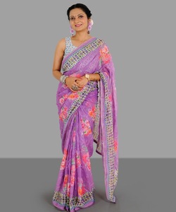 Sari Sparkle pour les jeunes fashionistas: choix traditionnels et ludiques-Saris idéal pour les filles, élégant et confortable - Product Image 2