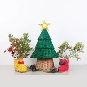 Nueva Opción de decoración de árbol de Navidad de bambú hecha a mano, estilo bohemio plegable, decoración ecológica para el hogar, embalaje personalizado OEM - Product Image 4