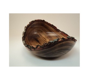 Bol de service en bois rond au design classique de la meilleure qualité fait à la main de taille moyenne idéal pour les desserts et le service des aliments - Product Image 4