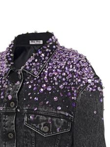 Veste en jean pour femme, denim bleu, coupe ajustée, manches longues, style vintage décontracté - Product Image 3