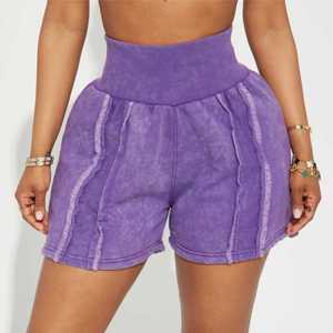 Conjunto de pantalones cortos con capucha recortada de Invierno para mujer de dos piezas a la moda Color sólido cómodo Crop Top Shorts rodilla Casual uso al aire libre - Product Image 3