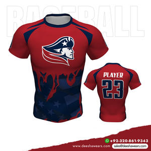 เสื้อรัดรูปแขนสั้นสำหรับเล่นเบสบอลชุดฝึกแบบมีความชื้นแบบสวมระบายอากาศได้ดี - Product Image 4