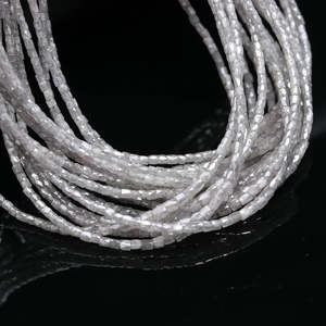 Cuentas de Diamante Blanco Facetado AAA++ en Forma de Tubo, Cuentas de Diamante Blanco Sueltas con Calidad Premium - Product Image 1