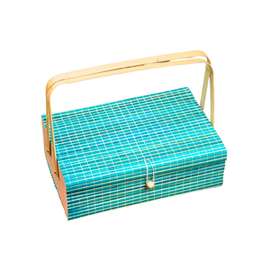 PANIER CADEAU EN BAMBOU écologique PANIER DE FRUITS avec couvercle et poignées Parfait pour les cadeaux d'entreprise Décoration intérieure Artisanat du Viet Nam - Product Image 1