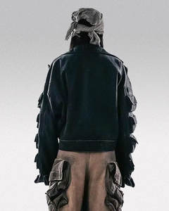 2025 Custom <b>Y2K</b> Hip Hop <b>Streetwear</b> Zip up Hooded Cyberpunk Graphic Print Cotton Men's Hoodies for Daily - Product Image 2