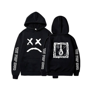 2024 New Arrival Men's <b>Distressed</b> Pullover Style Acid Wash Hoodie <b>Top</b> Trending Light Weight Puff Printing Embroidered Winter <b>Top</b> - Product Image 3