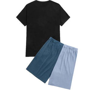 Meilleure vente logo personnalisé ensembles shorts pour hommes patch travail t-shirt à manches courtes avec short vêtements de sport t-shirt avec ensemble short pour hommes - Product Image 4