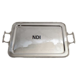 Bandeja de Metal de la mejor calidad para servir desayuno de uso multiusos, bandeja decorativa de forma personalizada para comida de estilo moderno - Product Image 1