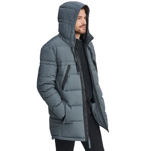 Chaqueta Parka Larga para Hombre con Cremallera Diagonal, Chaqueta Abrigada con Capucha y Múltiples Bolsillos - Product Image 4