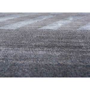 Tapis géométrique en laine et soie de bambou noué à la main Manchaha, gris et noir, rectangulaire, pour salon, couloir - Les-1305 - Product Image 3