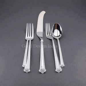 Nuevos juegos de cubiertos de acero inoxidable para ocasiones especiales Juegos de cubiertos de oro mate para alquiler de bodas y hoteles de lujo - Product Image 4