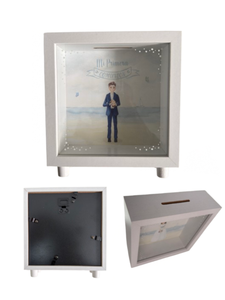 Novedad Hucha Cuadrada "Mi Primera Comunión" - Edición Ilustrada, Hucha Decorativa de Madera Blanca. venta al por mayor España - Product Image 4