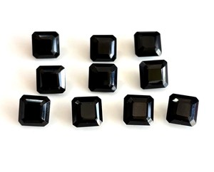 Natural 10mm Asscher Cut Black Onyx Calidad AAA-Piedra preciosa suelta para la fabricación de joyas - Product Image 5