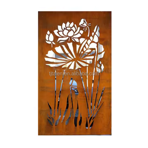 Paneles de Acero Corten Cortados con Láser, Certificados por ASTM, para Decoración de Jardines, Vallas Metálicas Decorativas, Enrejados, Puertas, Soldadura y Doblado - Product Image 1