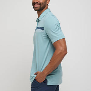 Camisetas de Manga Corta de Punto Sólido con Logotipo Bordado Personalizado Antiarrugas Unisex al por Mayor - Product Image 4